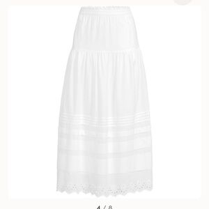 Lands End Women's Voile Tiered Eyelet Maxi Skirt